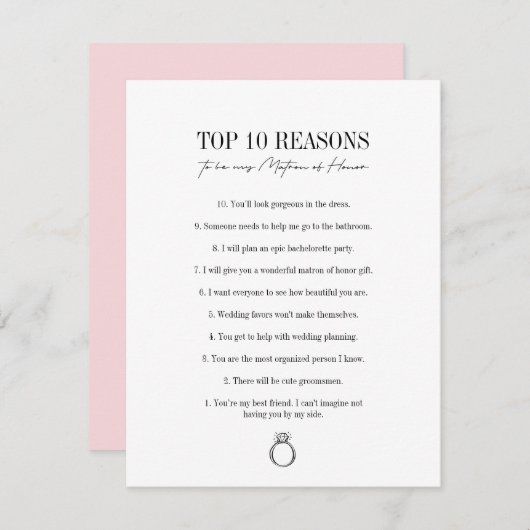 Redenen om mijn touwtje van het Kaart van het Hong (Voorkant / Achterkant)