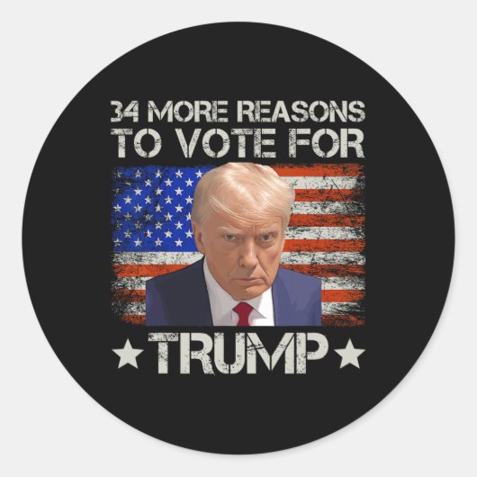 Redenen om op Trump te stemmen Ronde Sticker (Voorkant)