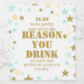 REDENEN U DRINK Boss Appreciation Gift Wijn Etiket (Enkel label)