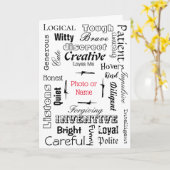 Redenen van kaart waarom ik van je Word Cloud hou (Gele Bloem)