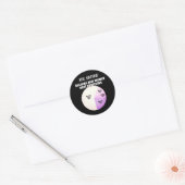 Redenen voor abortus bij vrouwen ronde sticker (Envelop)