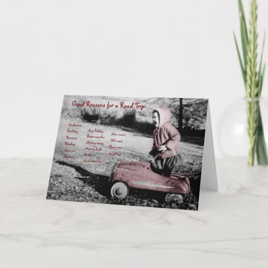 Redenen voor een Road Trip Card Kaart (Voorkant)