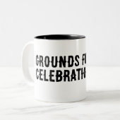 Redenen voor feest tweekleurige koffiemok (Voorkant links)