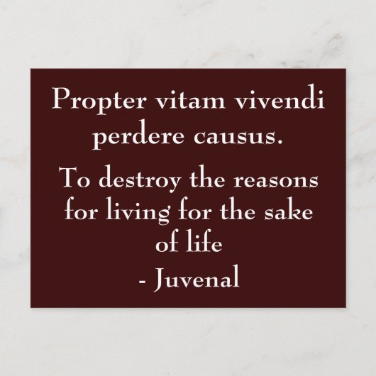 Redenen voor het leven briefkaart (Voorkant)