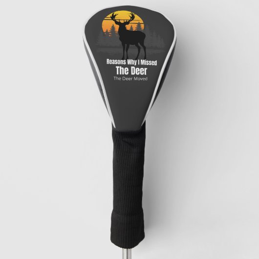 Redenen waarom ik de herten miste golfheadcover (Voorkant)