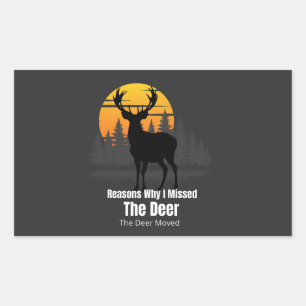 Redenen waarom ik de herten miste rechthoekige sticker