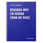 Redenen waarom ik een grappig citaat verberg notitieboek (Voorkant)