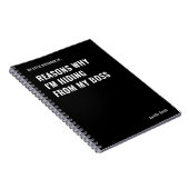 Redenen waarom ik een grappig citaat verberg notitieboek (Rechterzijde)