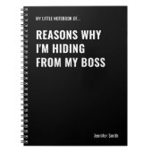 Redenen waarom ik een grappig citaat verberg notitieboek (Voorkant)