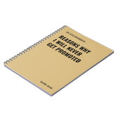 Redenen waarom ik nooit een grappig citaat zal gev notitieboek (Linkerzijde)