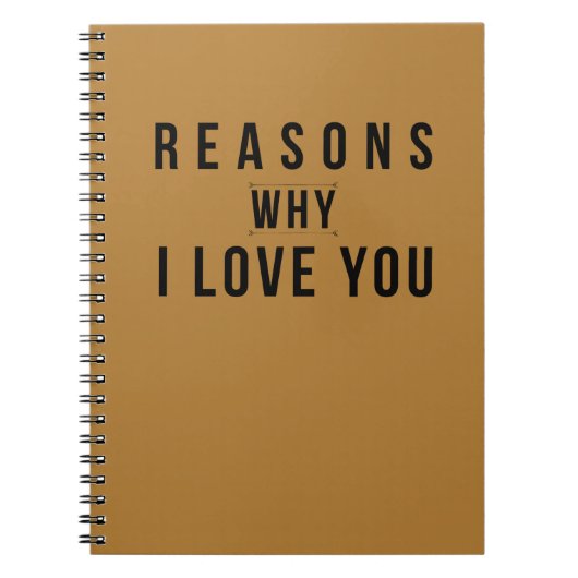 Redenen waarom ik van je hou notitieboek (Voorkant)