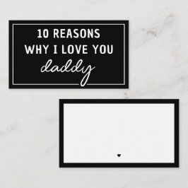 Redenen waarom ik van je hou papa Vaderdag Cute Notitiekaartje