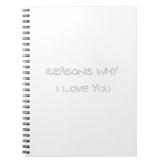 Redenen waarom ik van je Notitieboek hou (Voorkant)