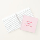 Redenen waarom ik van je Valentijnsdag hou Notitieboek (Binnen)