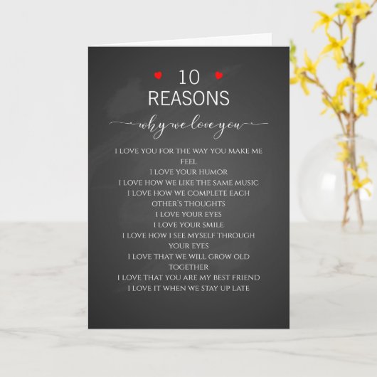 Redenen waarom we van je houden, 10 redenen, valen kaart (Gele Bloem)