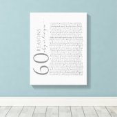 redenen waarom we van je houden, 50 redenen, 60 ja canvas afdruk (Insitu (Houten vloer))