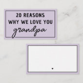 Redenen waarom we van je houden opa Schattig Notitiekaartje (Voorkant / Achterkant)