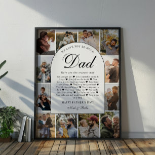 Redenen waarom we van je houden papa foto-rasterco poster