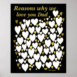 Redenen waarom we van je houden papa Vaderdag cade Poster