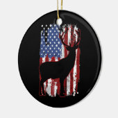 reder Deer USA Flag Deer Hunting American Keramisch Ornament (Links)