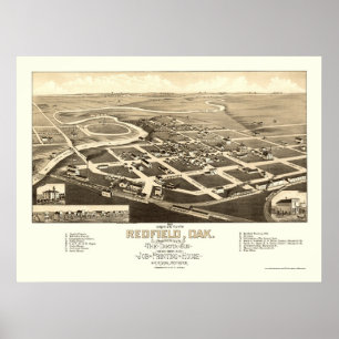 Redfield, SD Panorama Map - 1883 Poster