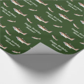 Redfish Happy Birthday (groen) Cadeaupapier (Hoek)