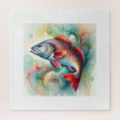 Redfish in Serene Waters 210824AREF147 - Watercolo Legpuzzel (Verticaal)