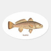 Redfish Ovale Sticker (Voorkant)