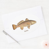 Redfish Ovale Sticker (Envelop)