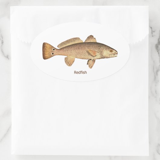 Redfish Ovale Sticker (Tas)