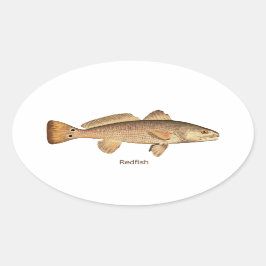 Redfish Ovale Sticker