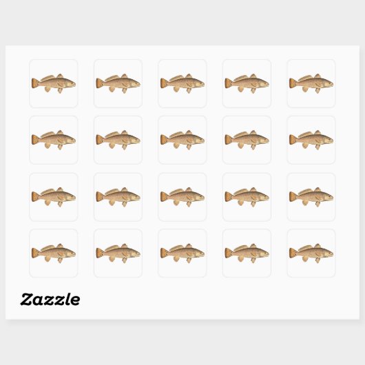 Redfish Vierkante Sticker (Vel)