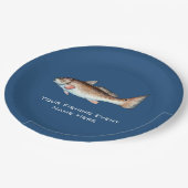 Redfish Vissen Event Papieren Bordje (Gekanteld)