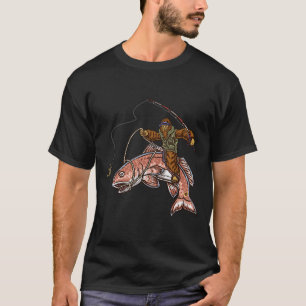 Redfish vissen jagen op Bigfoot vissen  T-shirt