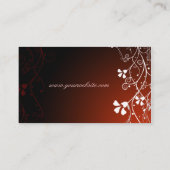 RedFlorali White Floral Red Visitekaartje (Achterkant)
