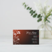 RedFlorali White Floral Red Visitekaartje (Staand voorkant)