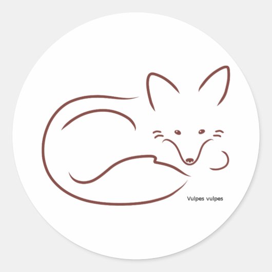 RedFox - Gepersonaliseerd Ronde Sticker (Voorkant)