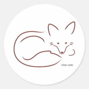 RedFox - Gepersonaliseerd Ronde Sticker