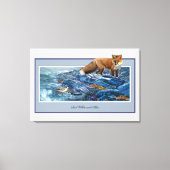 Redfox op het strand canvas afdruk (Voorkant)