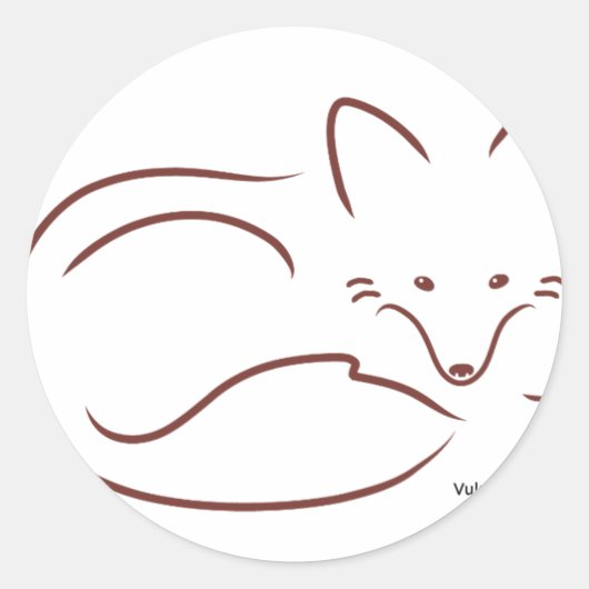 RedFox Ronde Sticker (Voorkant)