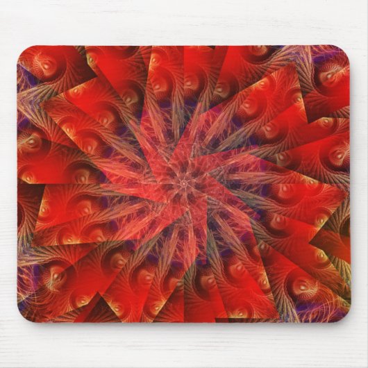 RedFractal Swirl Mousepad Muismat (Voorkant)