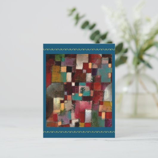 Redgreen and Violet-Yellow Rhythms, Klee (1920) Briefkaart (Staand voorkant)