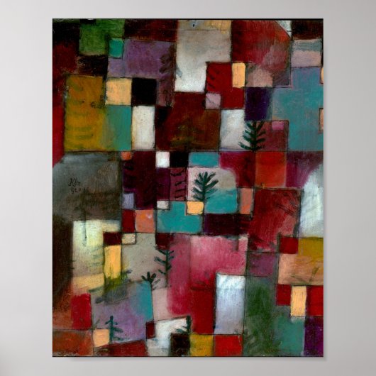 Redgreen en Violet-Yellow Rhythm : Paul Klee 1920 Poster (Voorkant)