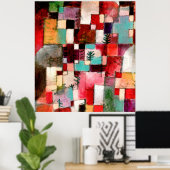 Redgreen en Violet-Yellow Rhythms Poster (Thuiskantoor)