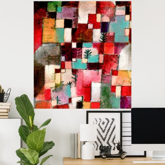 Redgreen en Violet-Yellow Rhythms Poster (Thuiskantoor)