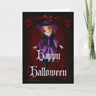Redhaire Witch Happy Halloween Wenskaart Kaart