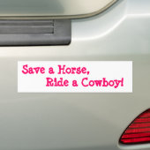 Redhals Bumperstickers Red een paard dat een cowbo (Op auto)
