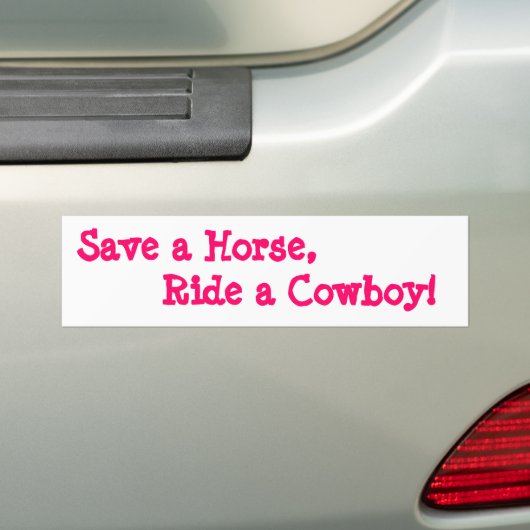 Redhals Bumperstickers Red een paard dat een cowbo (Op auto)