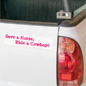 Redhals Bumperstickers Red een paard dat een cowbo (Op Truck)