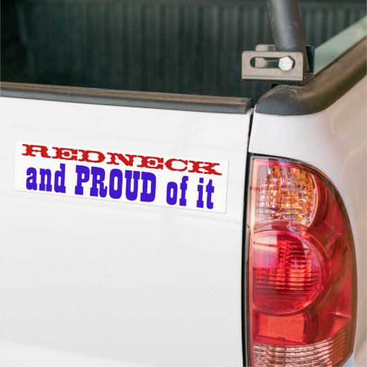 Redhals en PROUD ervan Bumpersticker (Op Truck)